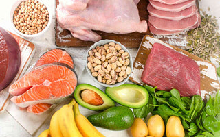 Fleisch, Fisch, Obst und Gemüse reich an Vitamin B6