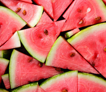 aufgeschnittene Wassermelone in kleinen Dreiecken