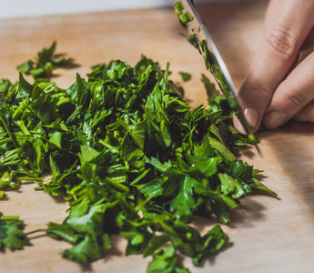 geschnittene Petersilie